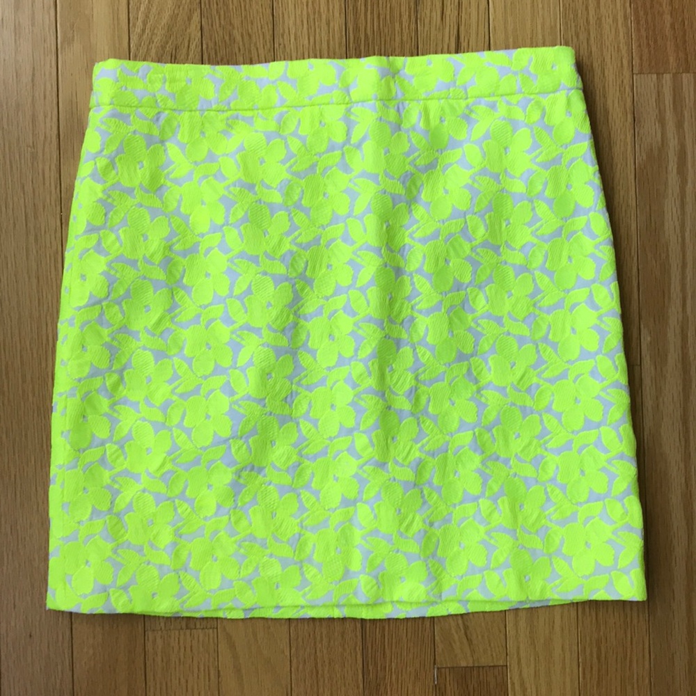 Neon Floral J. Crew Skirt